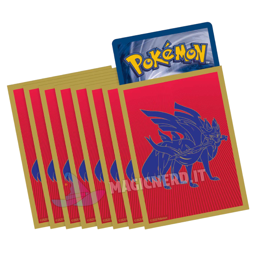 Pokemon – Proteggi carte Standard pacchetto da: 65 Bustine Spada e Scudo (Zacian)