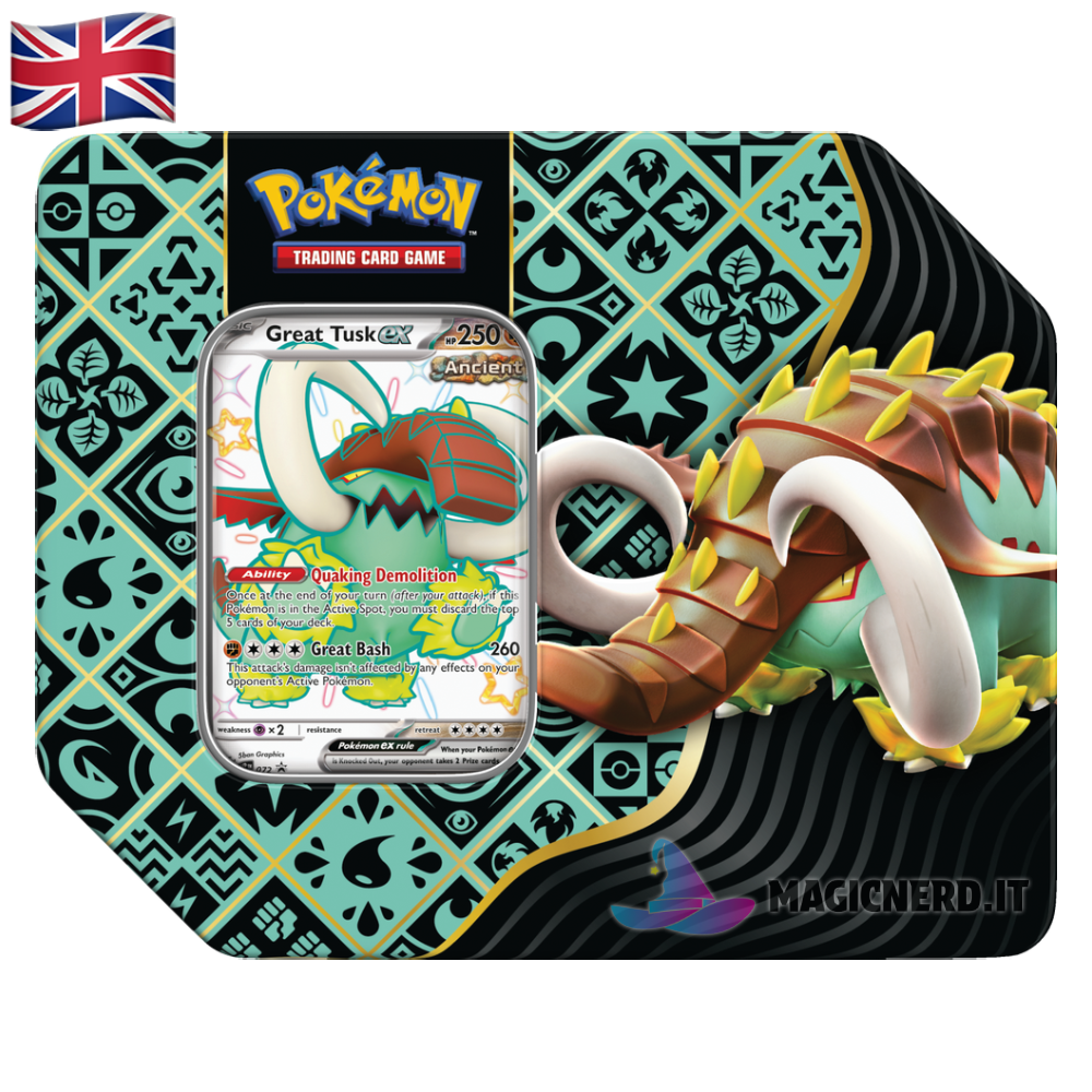 Paldean Fates: Great Tusk ex Tin (US Version)