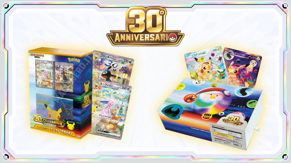 Pokemon: Svelate le Collezioni 30° Anniversario con Pikachu, Espeon e Umbreon