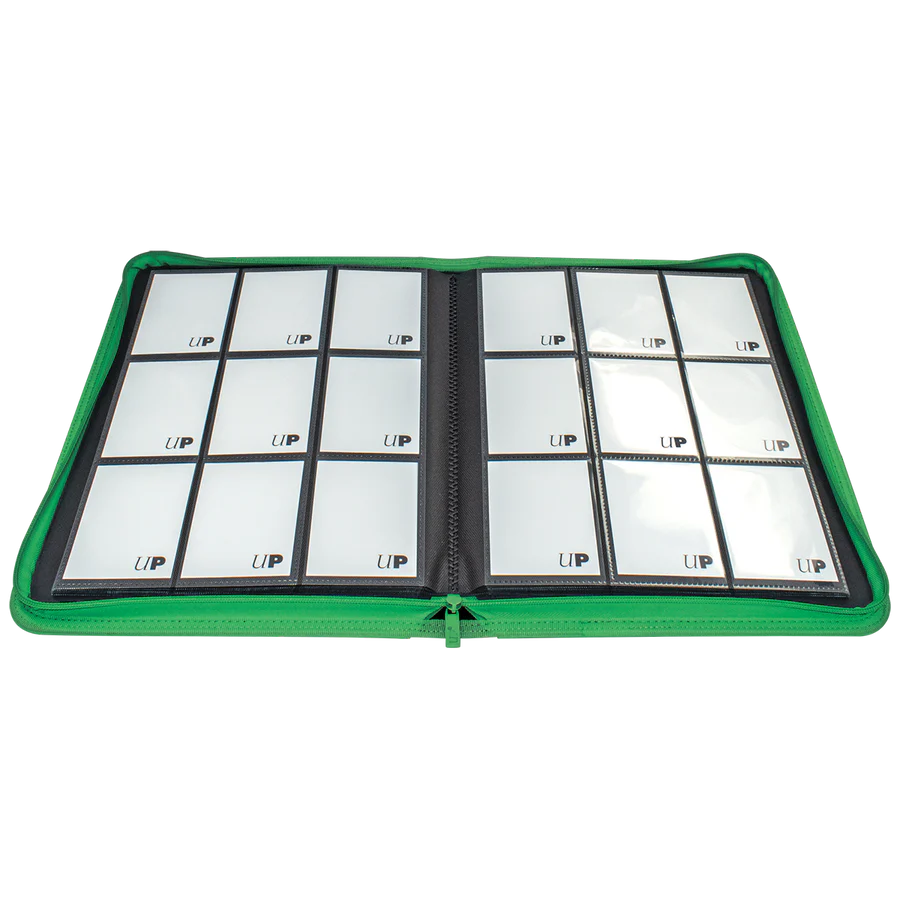 Album 9 Tasche Con Zip PRO-Binder Green Ultra-PRO