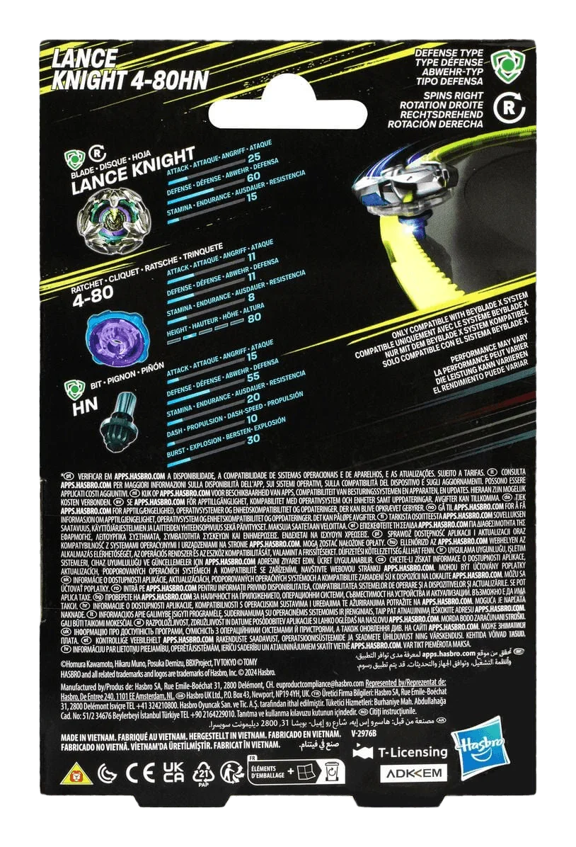 Beyblade x Lance Knight 4-80HN Starter Pack