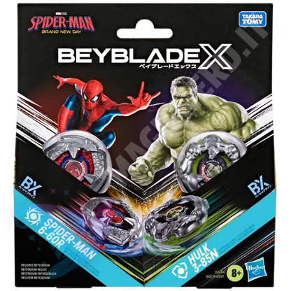 Beyblade x Spider-Man & Hulk Marvel Collab