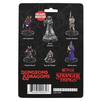 Set di 6 miniature pre-dipinte D&D Stranger Things Heroes of Hellfire prodotte da WizKids, inclusi Will the Wise e Vecna.
