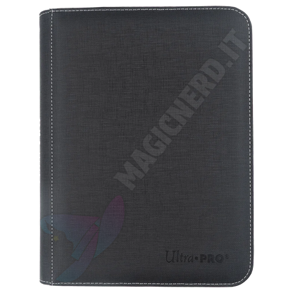 Album 4 Tasche Con Zip Premium Per Toploader Ultra Pro Nero