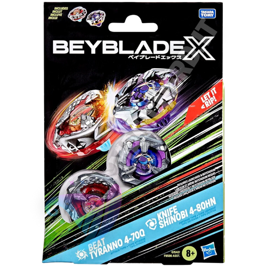 Beyblade X: Beat Tyranno 4-70Q & Knife Shinobi Dual Pack