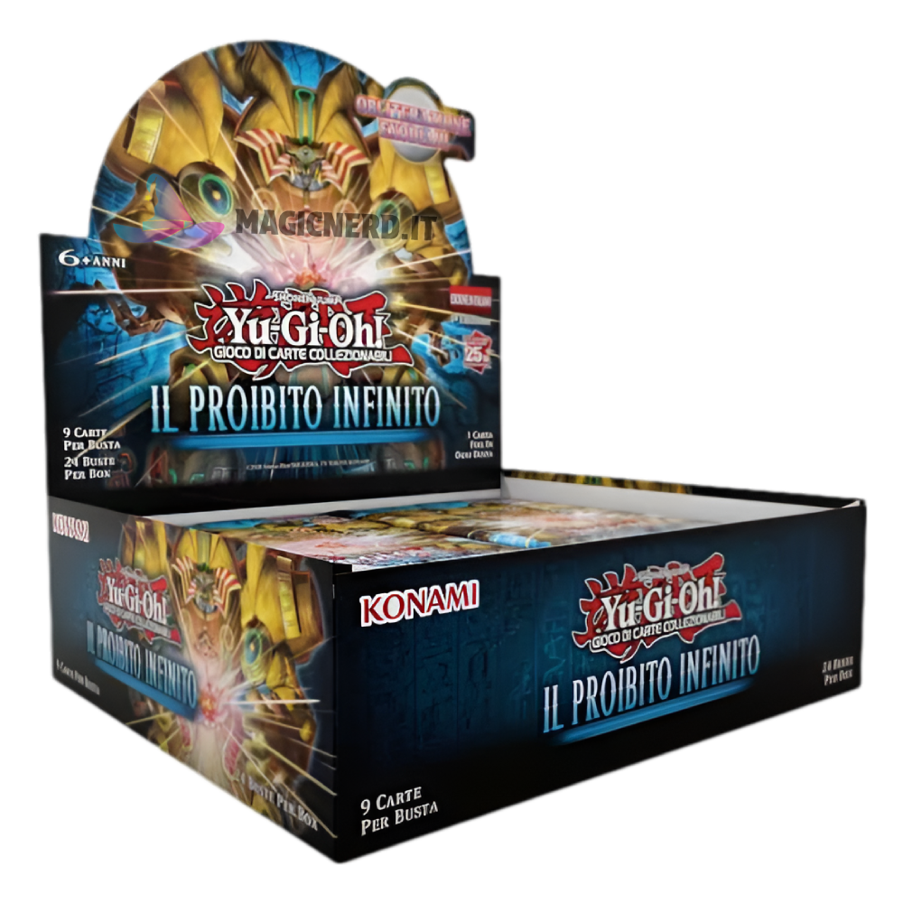 display da 24 bustine di il proibito infinito Yugioh