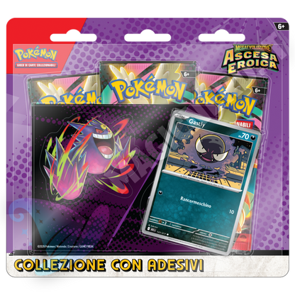 Collezione Con Adesivi Ascesa Eroica Gastly 3 Bustine (ITA)