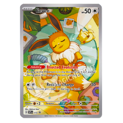 carta promo eevee 173 etb evoluzioni prismatiche