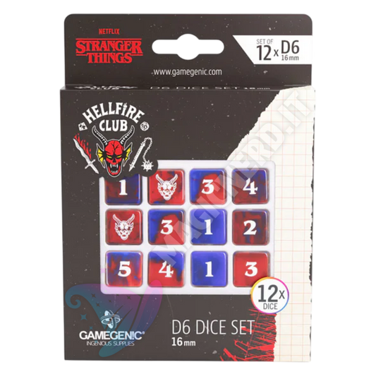 Dice Set D6 16mm Hellfire Club Stranger Things - Gamegenic
