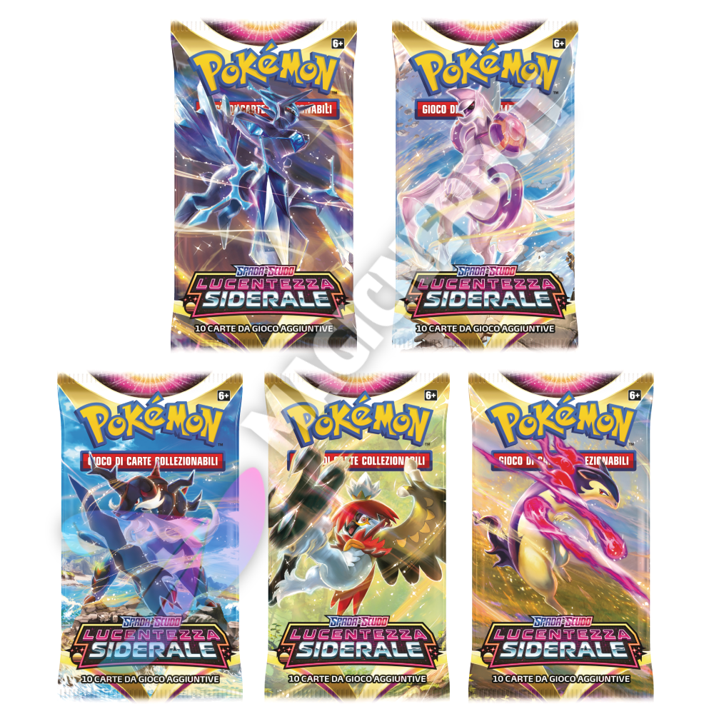 Spada e Scudo Lucentezza Siderale 5 Buste Set Artwork (ITA)