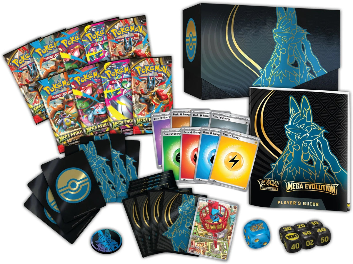 Contentuto set allenatore fuoriclasse etb Megaevoluzione Mega Lucario