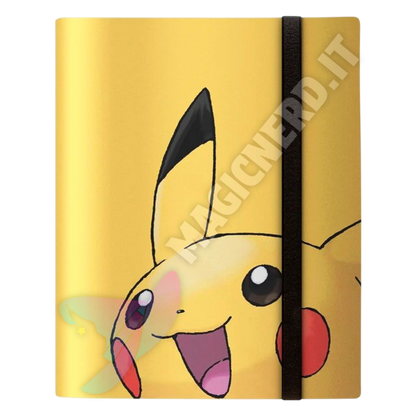 PRO-Binder Album Pokemon Pikachu 2025 – con Chiusura Elastica: 9 Tasche 40 Pagine