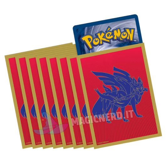 Pokemon – Proteggi carte Standard pacchetto da: 65 Bustine Spada e Scudo (Zacian)
