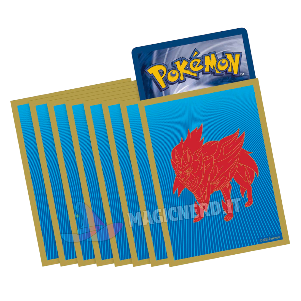 Pokemon – Proteggi carte Standard pacchetto da: 65 Bustine Spada e Scudo (Zamazenta)
